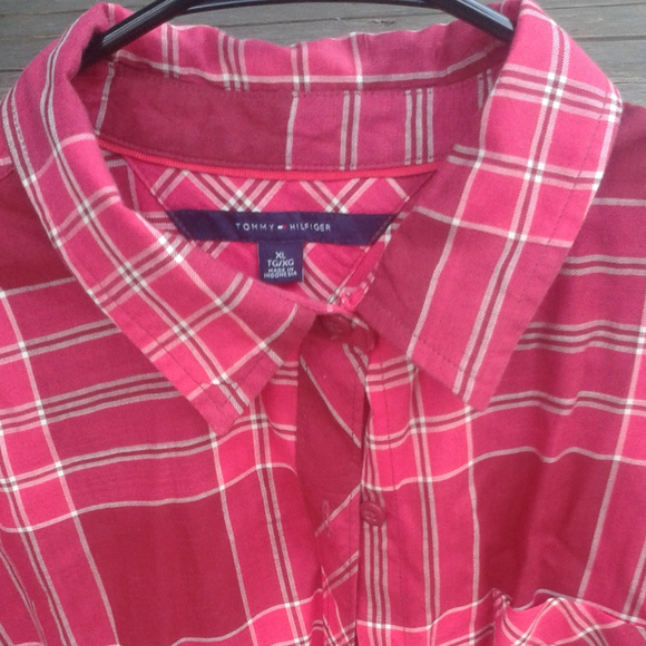 Tommy Hilfiger Womens Plaid Shirt 